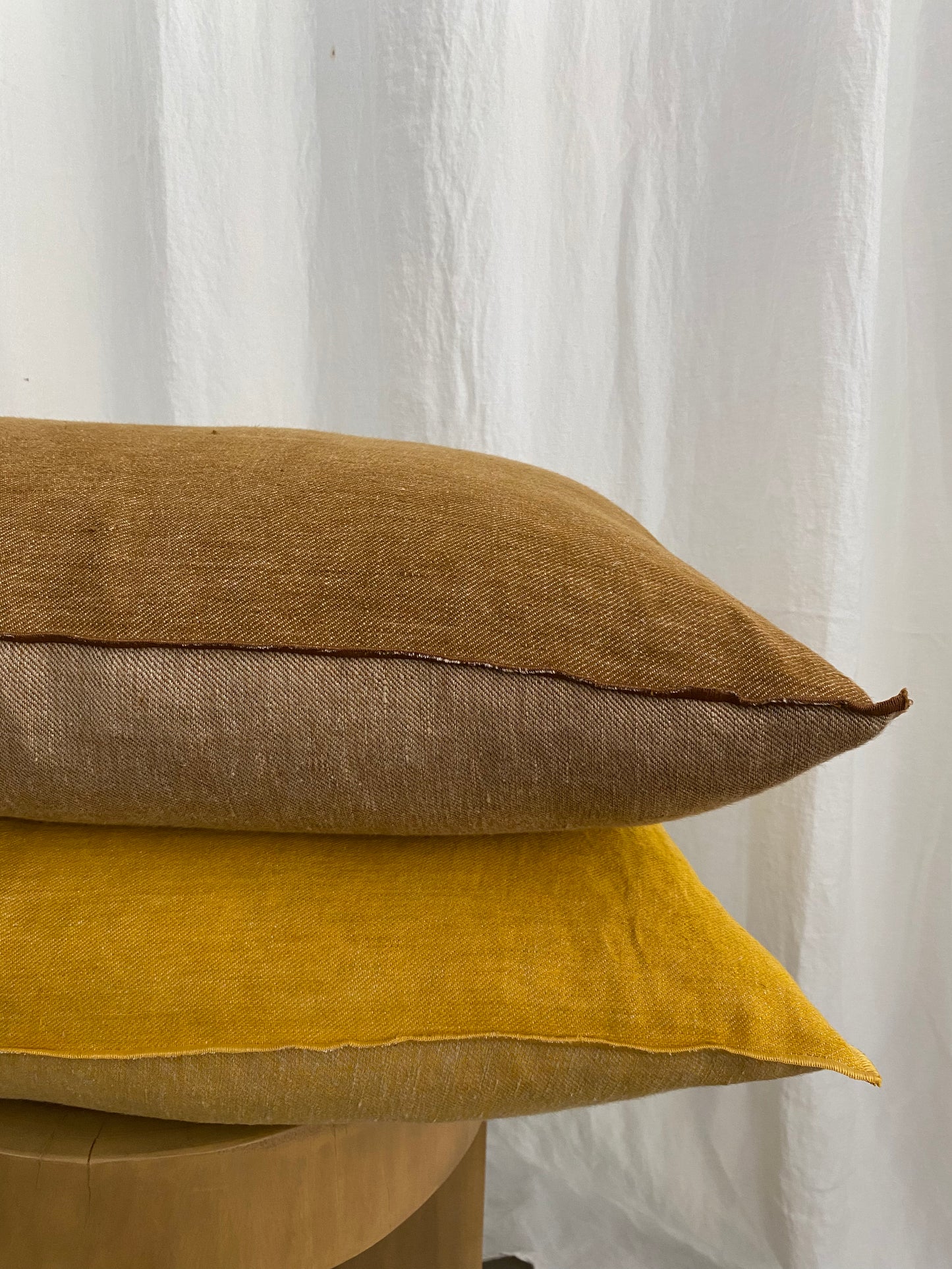 Maison de Vacances Crumpled Washed Linen Cushion Vice Versa