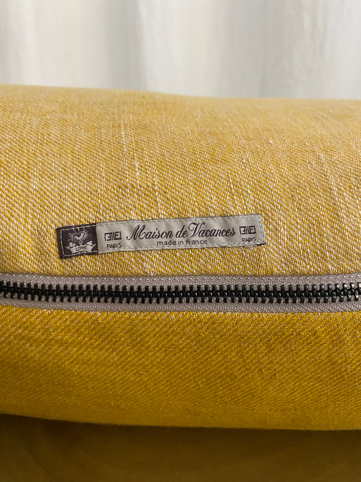 Maison de Vacances Crumpled Washed Linen Cushion Vice Versa