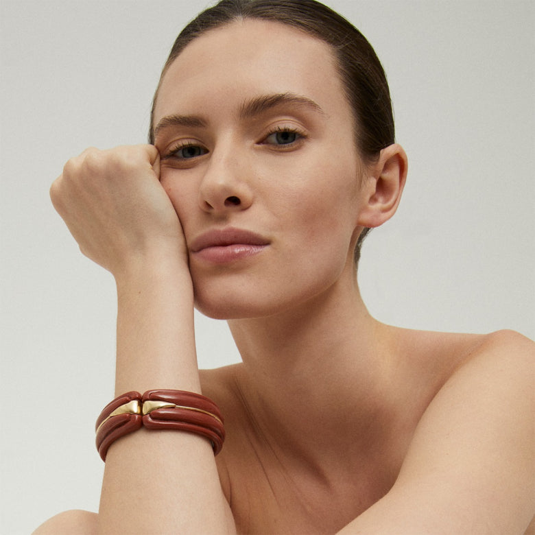 Gas Bijoux Ecume Bracelet Red Ochre