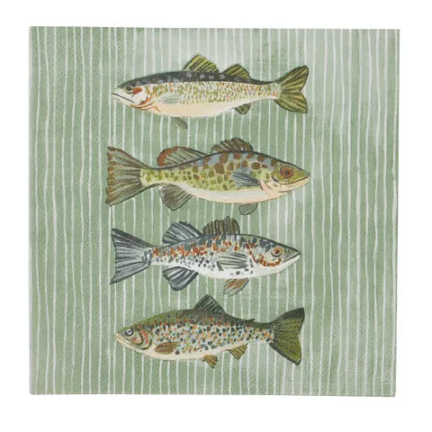CTC Fish Paper Napkins Green