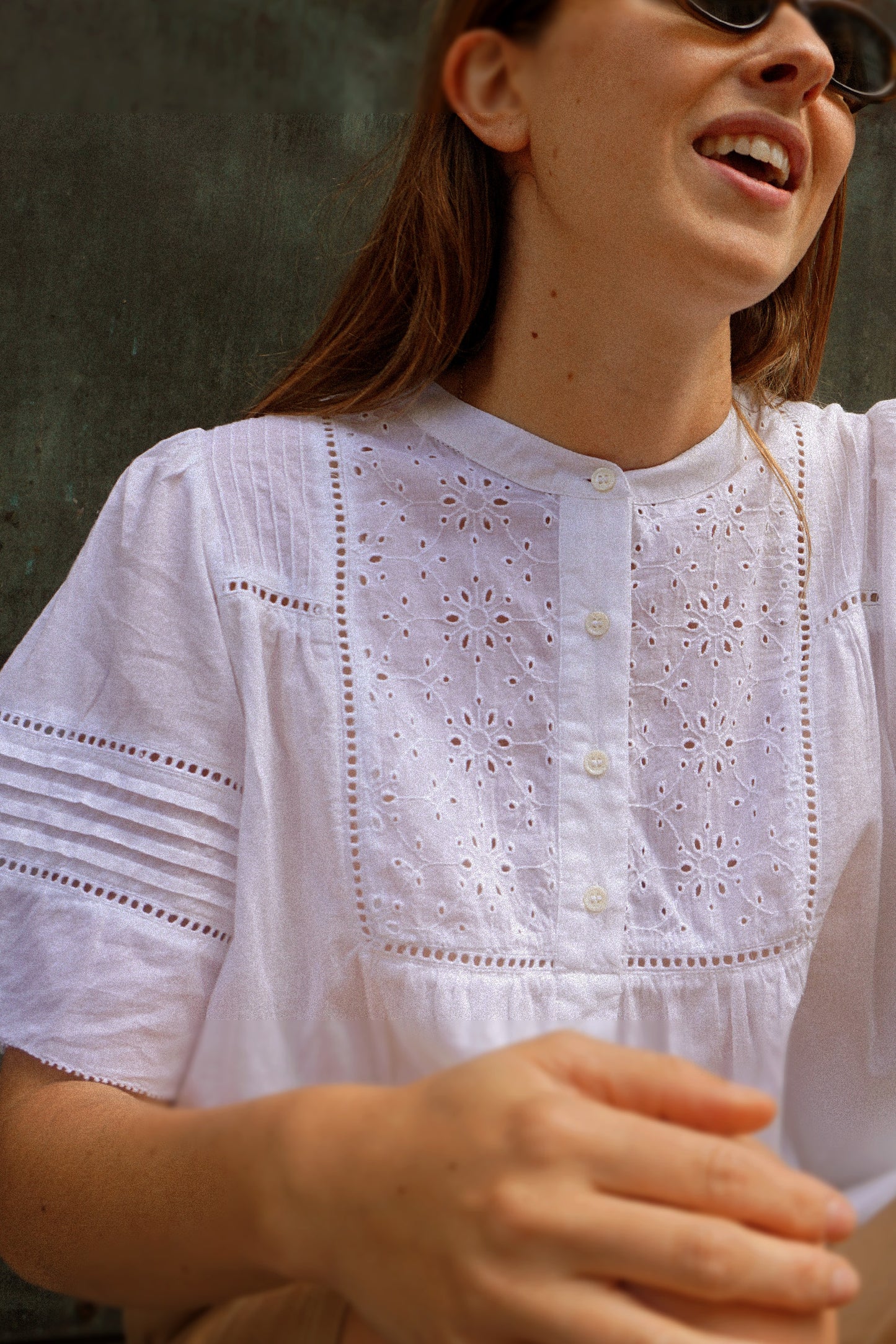 Indi & Cold Short Sleeve Organic Cotton Shirt White