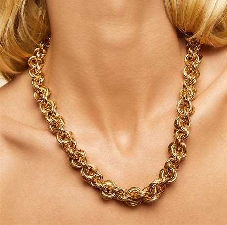 Gas Bijoux Necklace Maille Round Entrecroise Gold