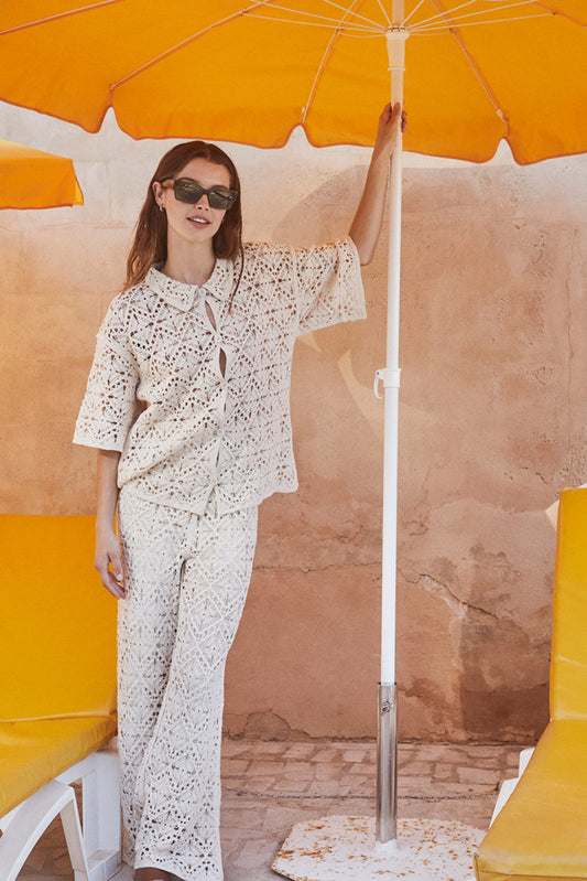 Indi & Cold Crochet Pants Ecru
