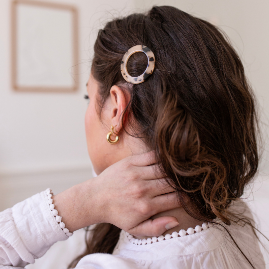 Round Hair Clip Tortoiseshell