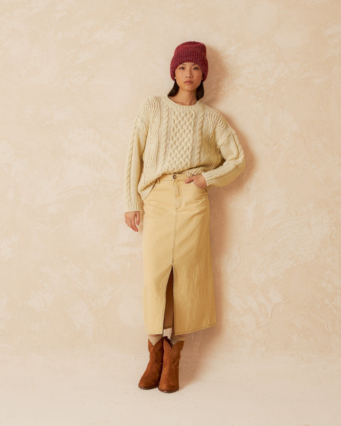Cable Knit Jumper Indi & Cold