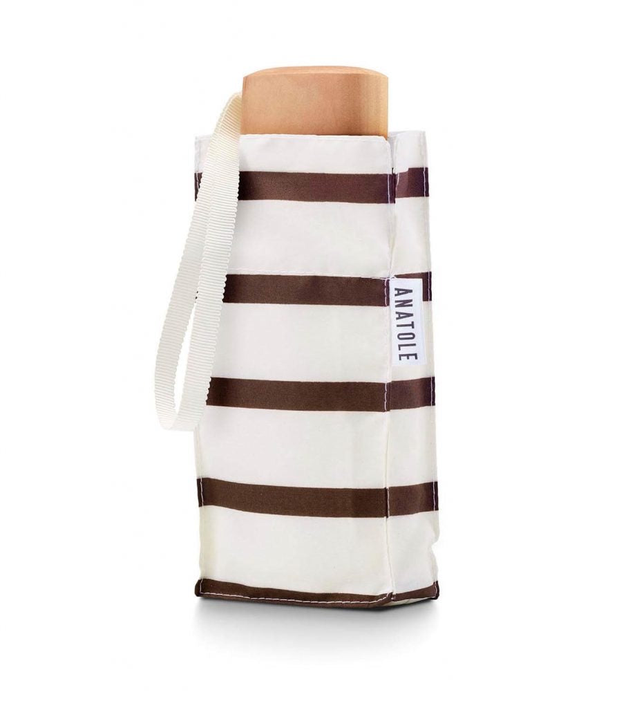 ANATOLE Micro Umbrella Caramel Stripes