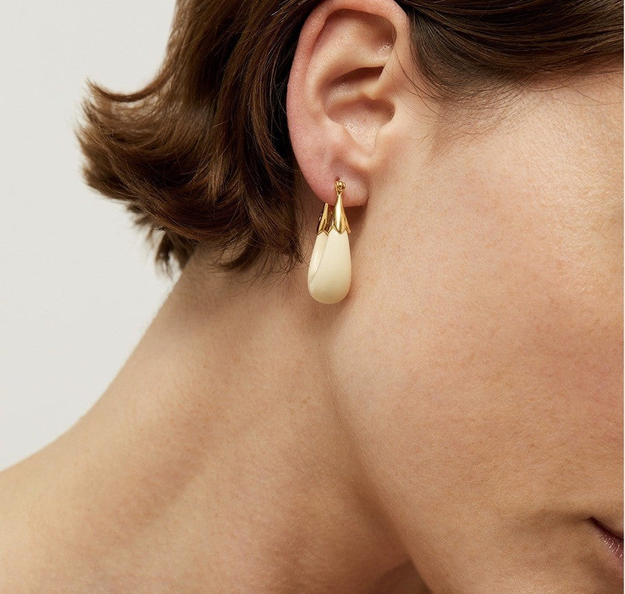 Gas Bijoux Earrings Ecume ecru
