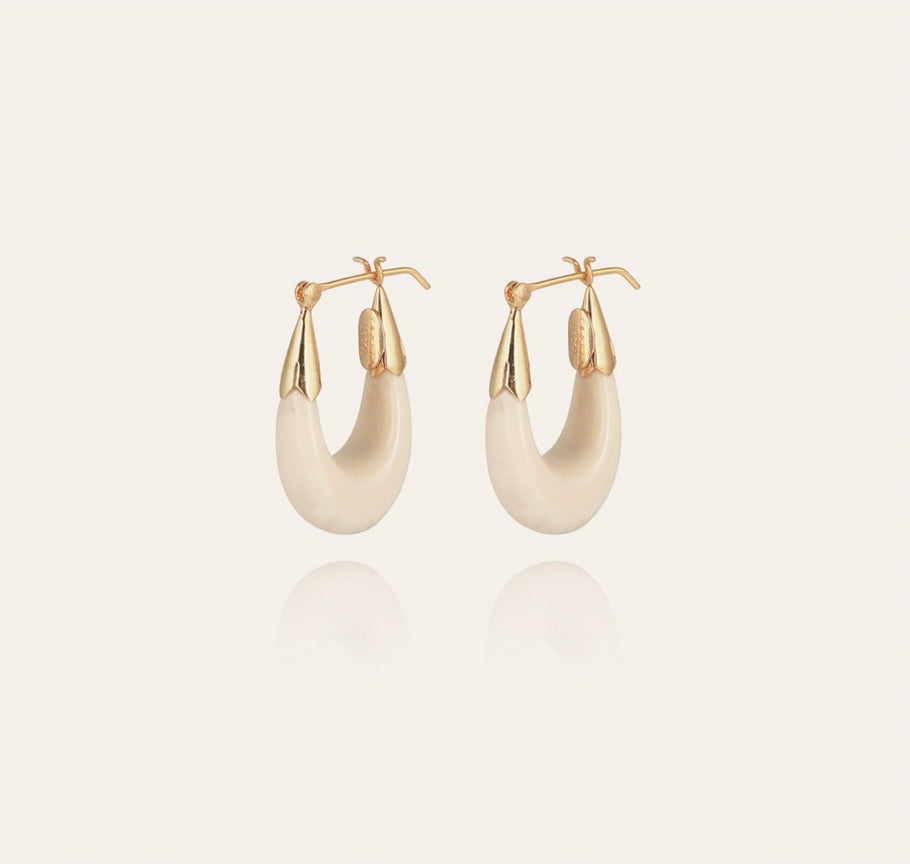 Gas Bijoux Earrings Ecume ecru