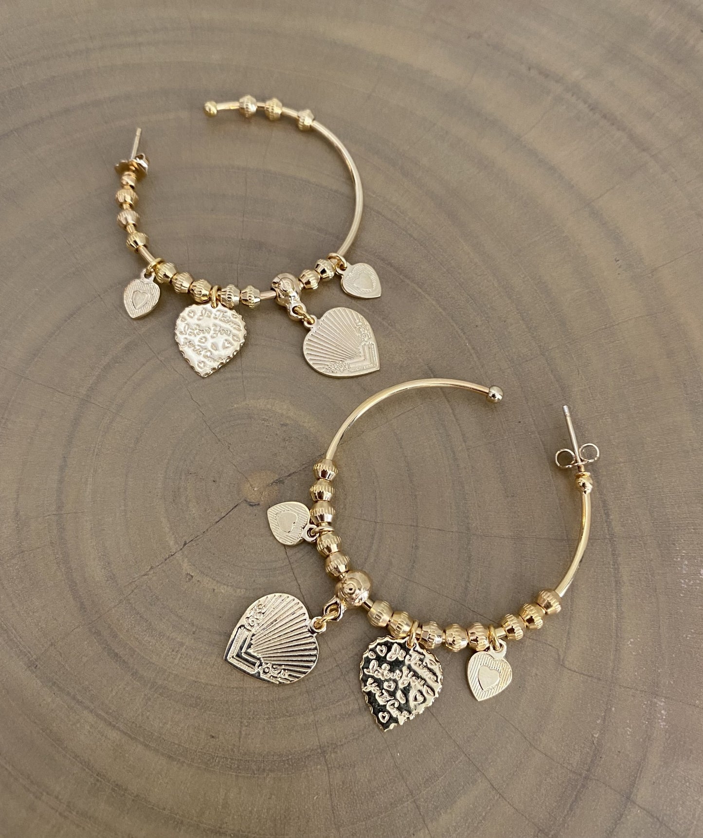 Gas Bijoux Earrings Mini Love hoops Gold