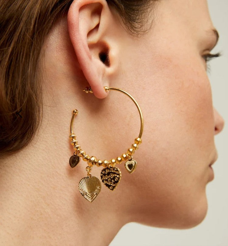 Gas Bijoux Earrings Mini Love hoops Gold