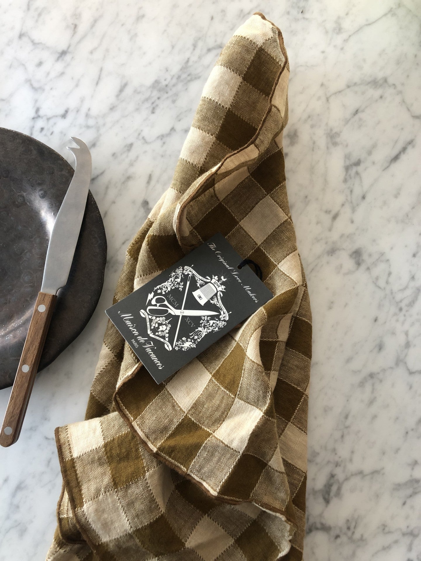 Maison de Vacances Linen Tea Towel Vichy Havane