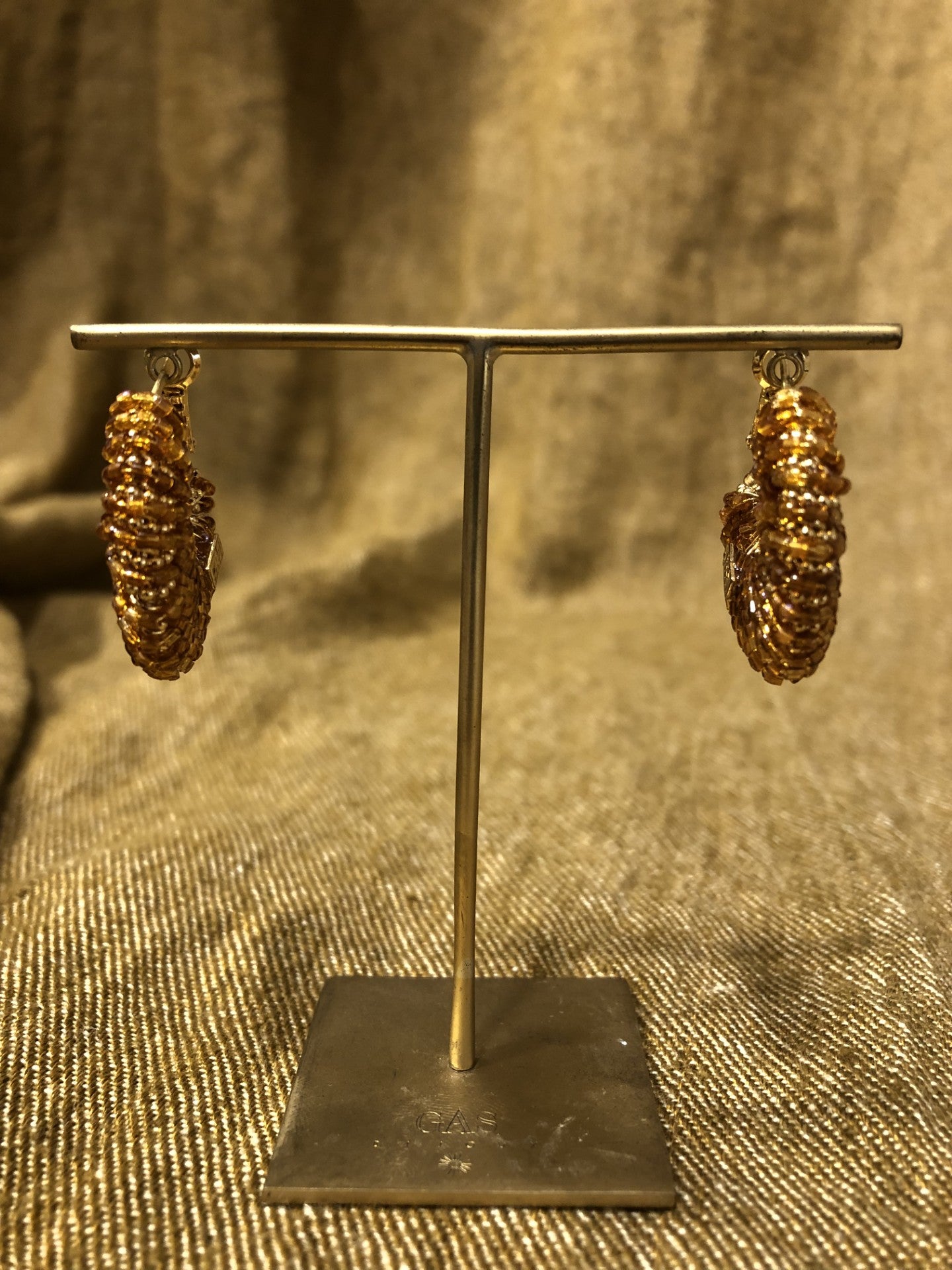 Gas Bijoux Earrings Izzia small Amber