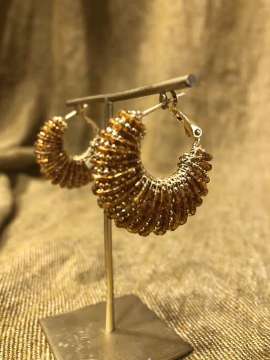 Gas Bijoux Earrings Izzia small Amber