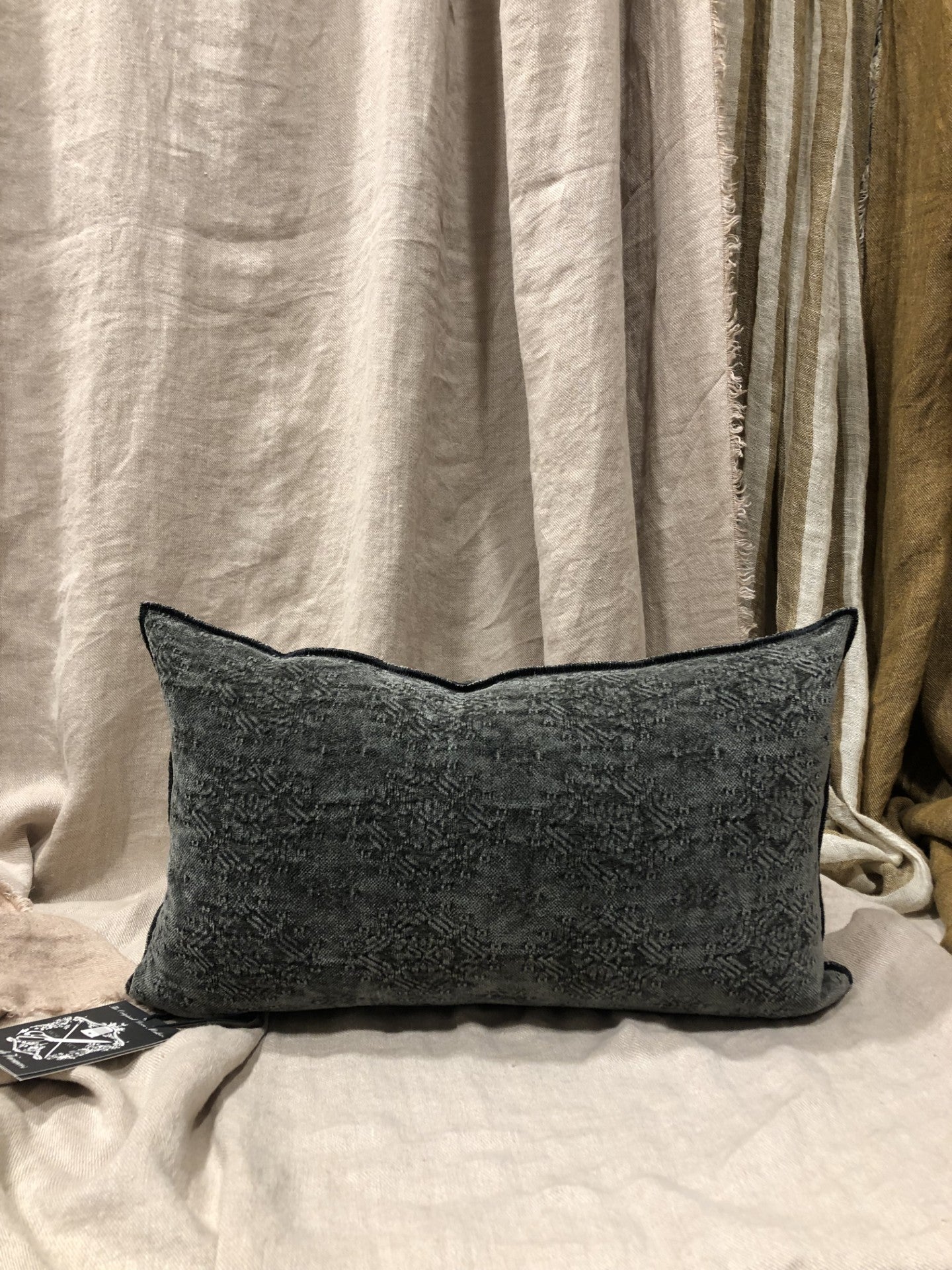 Maison de Vacances Cushion Stone Washed Jacquard