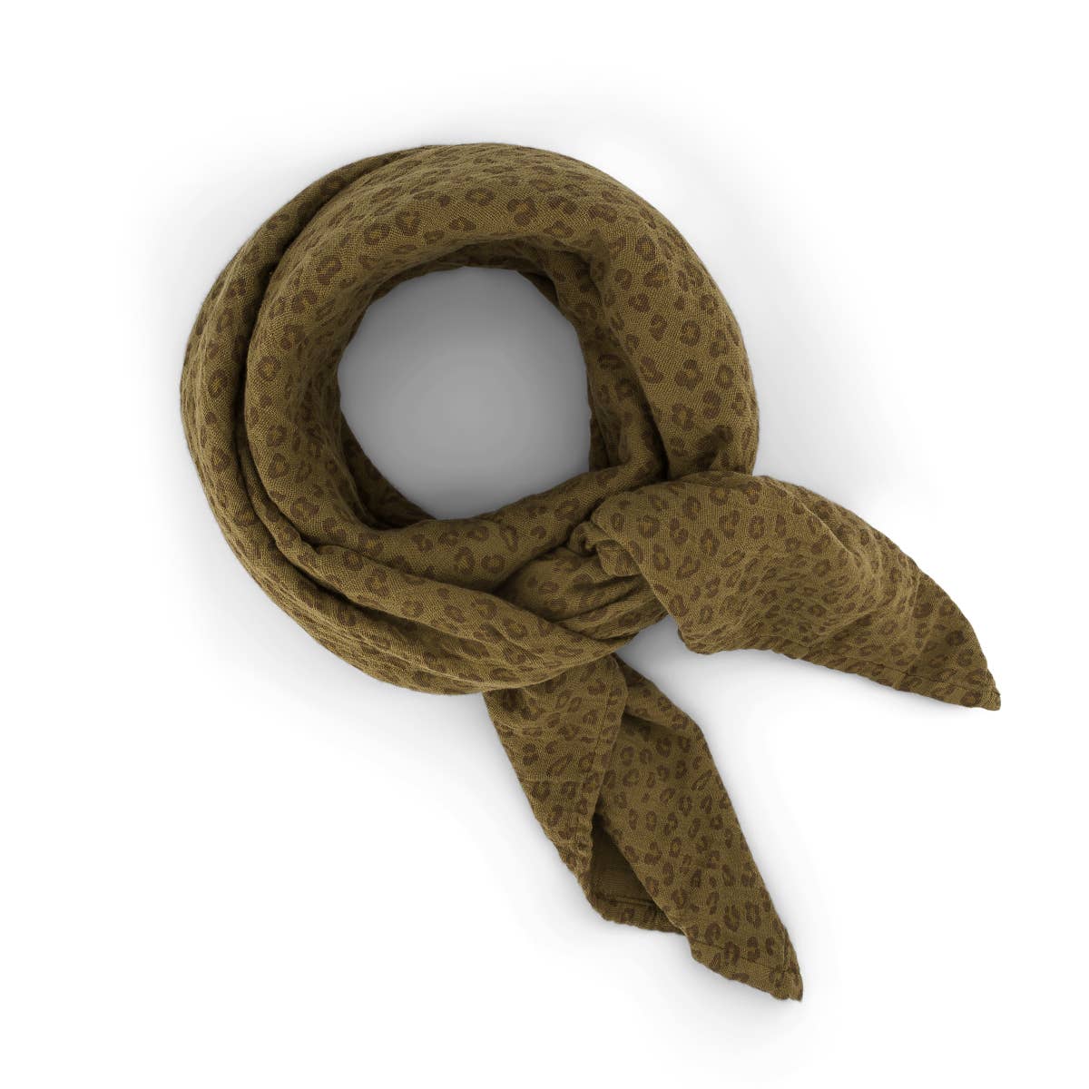 Small Scarf Mini Leopard Olive 70x70