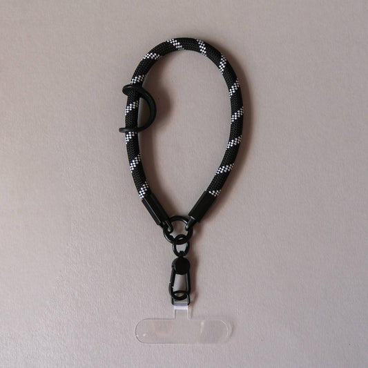 White/Black Rope Wrist Phone Strap
