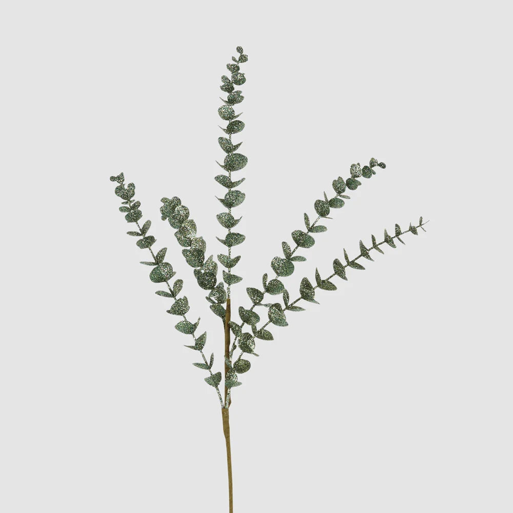 Glitter Eucalyptus Spray Green