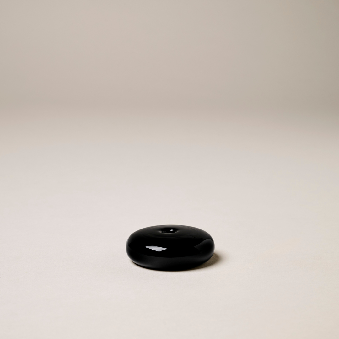 Incense Holder Black Glass