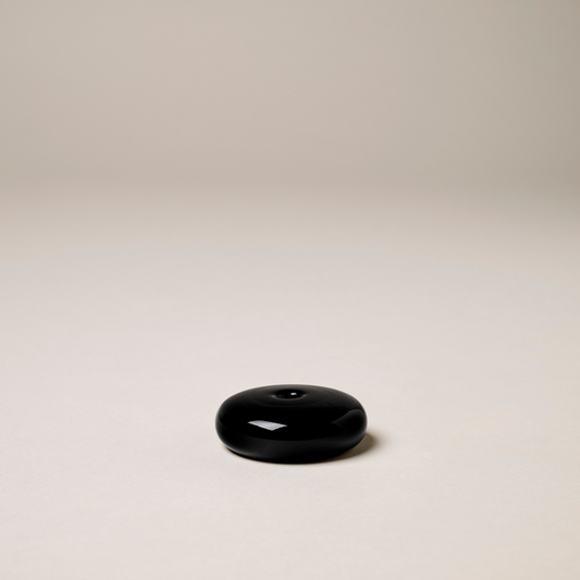 Incense Holder Black Glass
