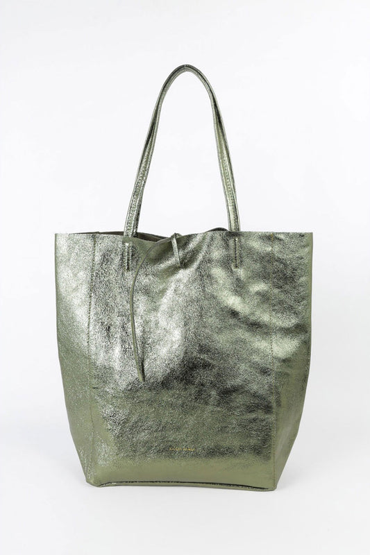 MAISON FANLI Large Tote METALLIC KHAKI