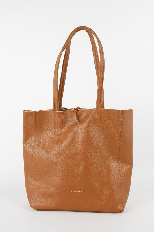 MAISON FANLI Medium Tote DARK CAMEL