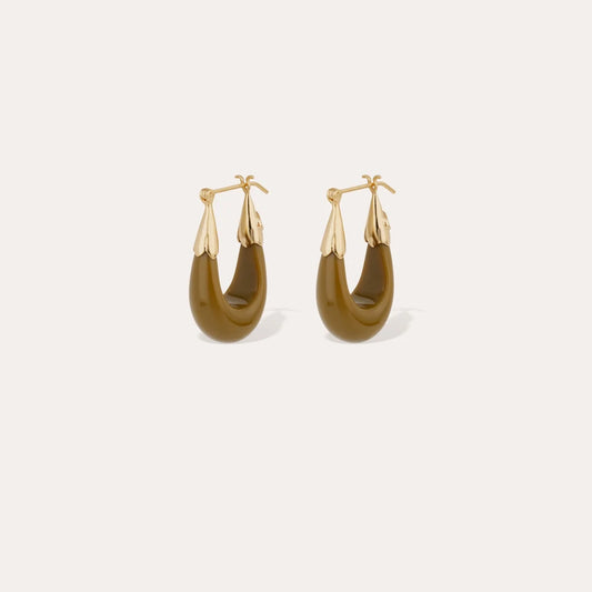 Gas Bijoux Earrings Ecume Small Khaki