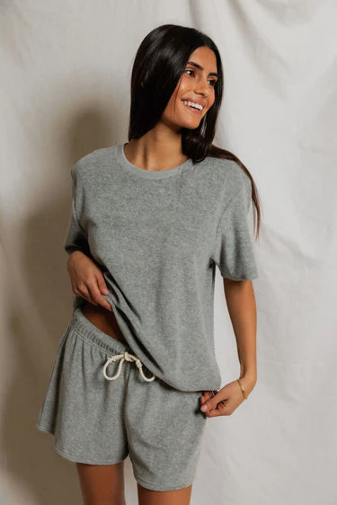 PWT Summer Loop Terry  Short Heather Grey