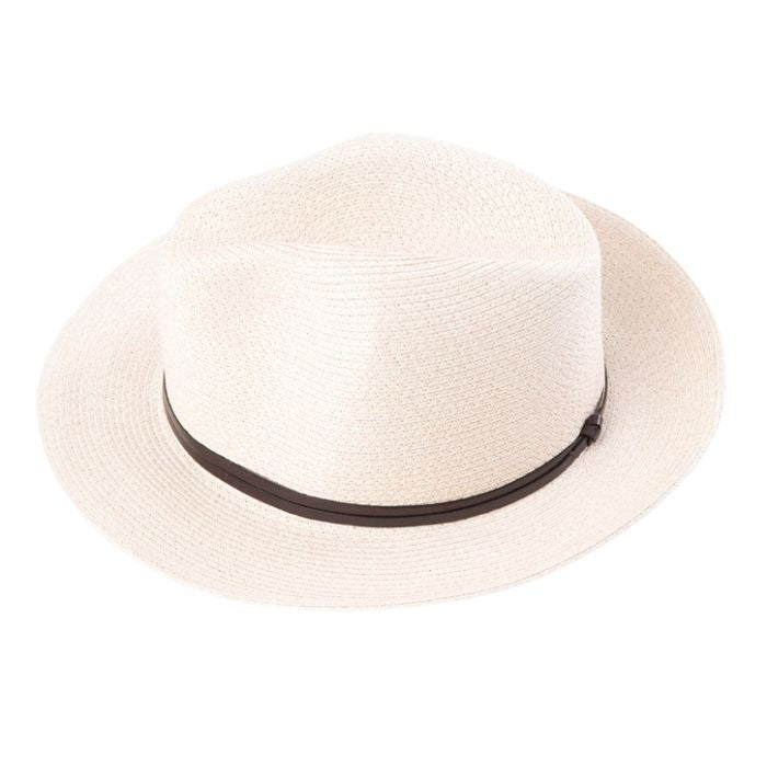 Borsalino hat leather strap OffWhite