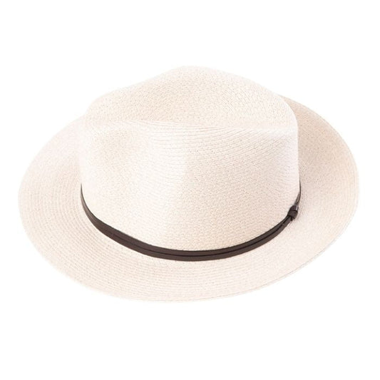 Borsalino hat leather strap OffWhite