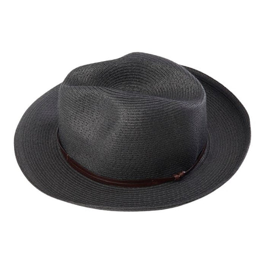 Borsalino hat leather strap Black