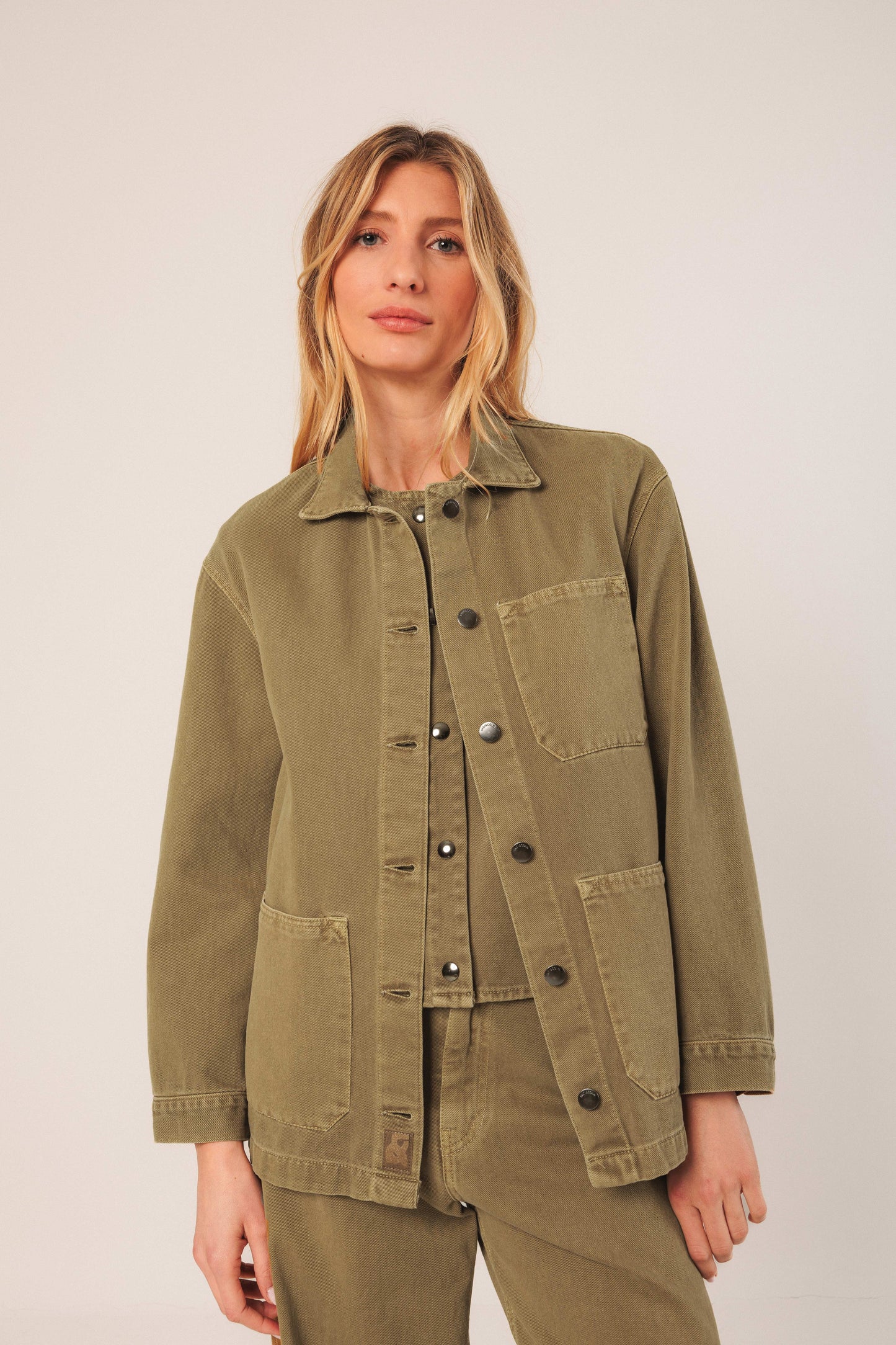Indi & Cold Denim Jacket Olive