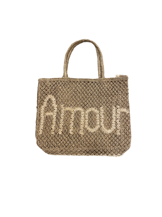 The Jackson’s Amour Light Khaki/Natural Jute tote Bag