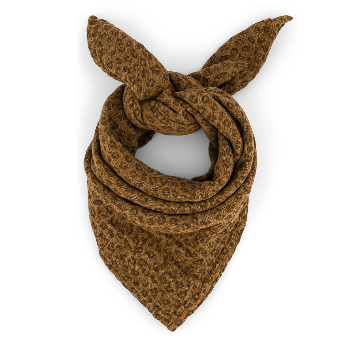 Small Scarf Leopard Cumin 70x70