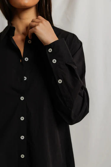 PWT Felicia Poplin Shirt Dress Black