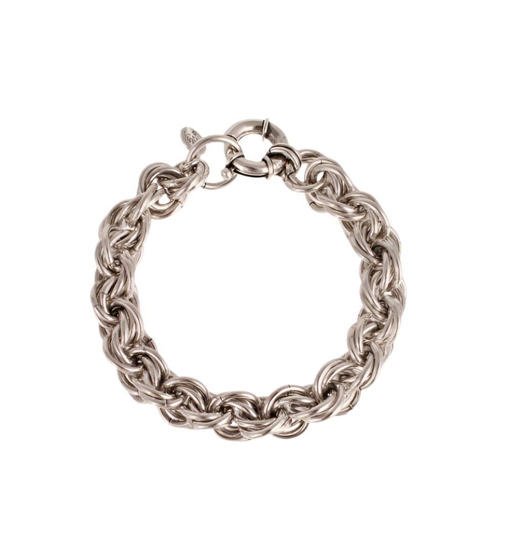 Gas Bijoux Maille Entrecroise Bracelet Silver