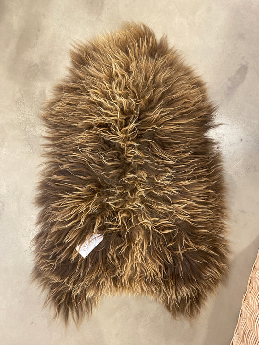 Natural Icelandic Sheepskin Rusty Brown 90cm