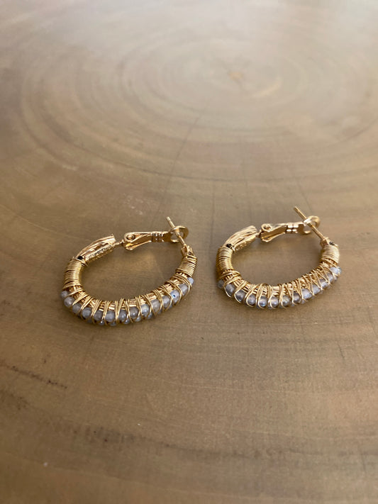 Gas Bijoux Hoop Earrings Lyre Small