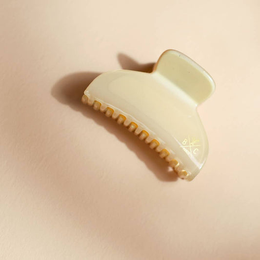 Small Opaline Hair Clip: Ivory