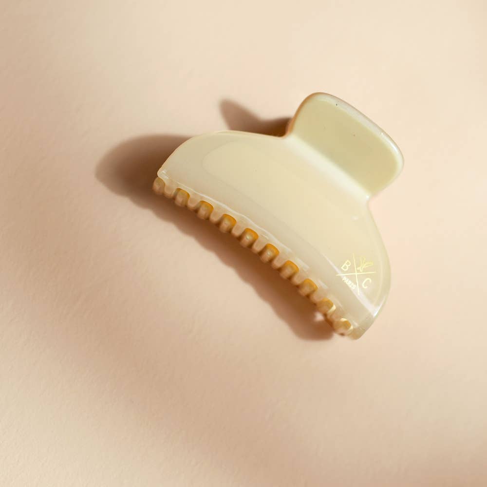Large Opaline hair clip: Ivory
