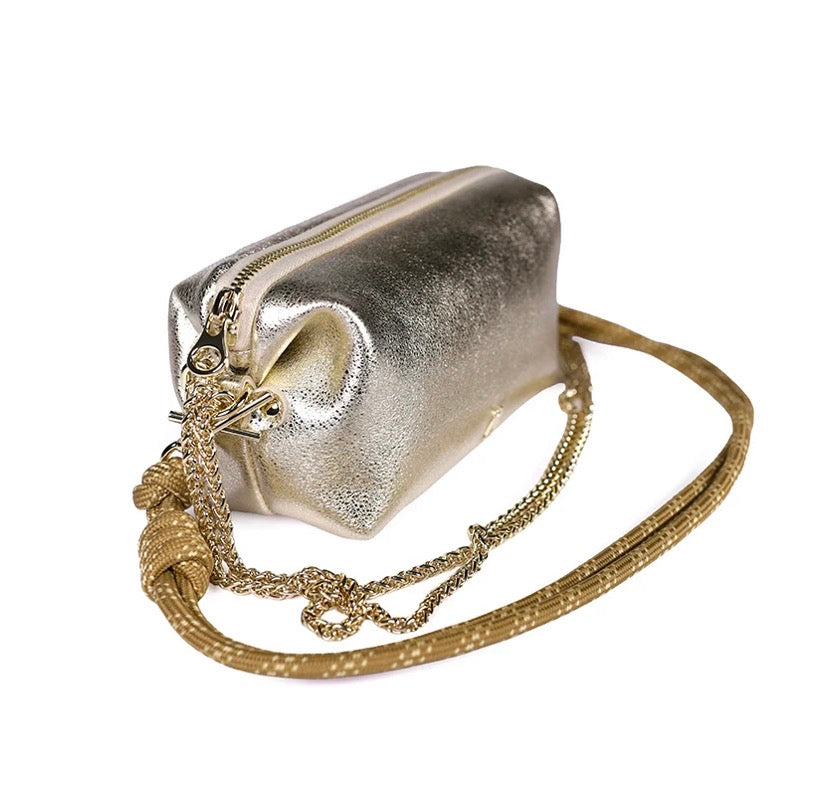 Craie Studio Nuage Handbag Leather Gold