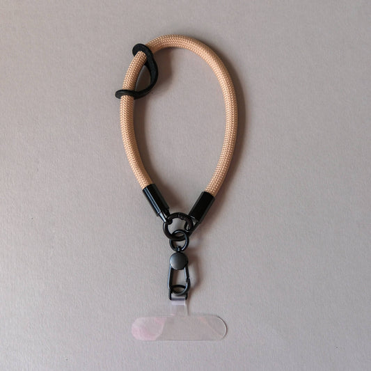 Natural Beige Wrist Phone Strap