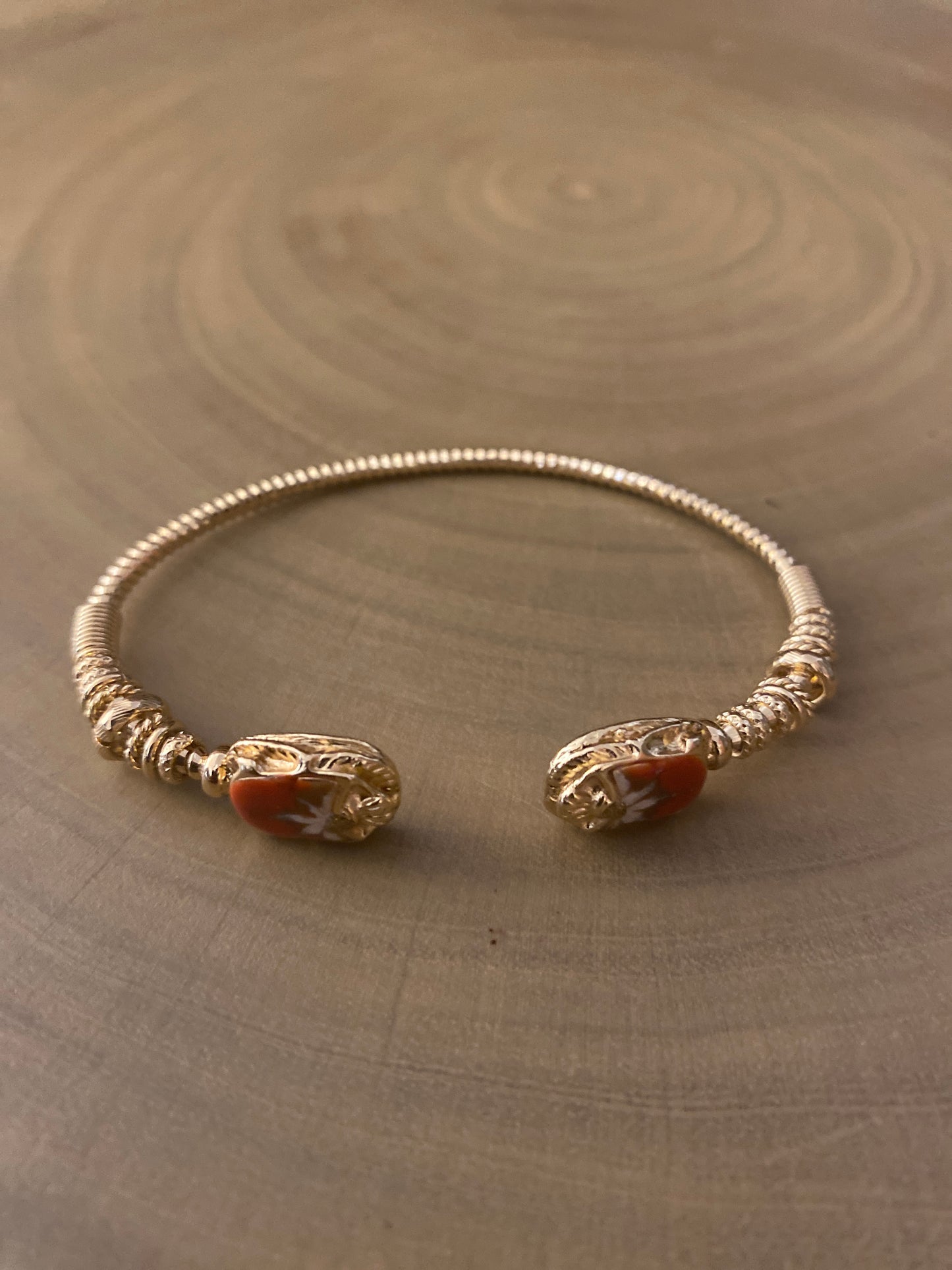 Gas Bijoux Bracelet Duality Torsca Enameled Terracotta