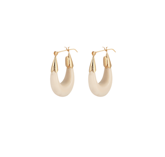 Gas Bijoux Earrings Ecume ecru