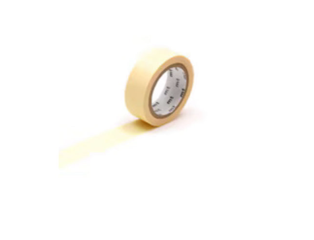 MT Masking Tape- Single Roll- Pastel Yellow 15mm