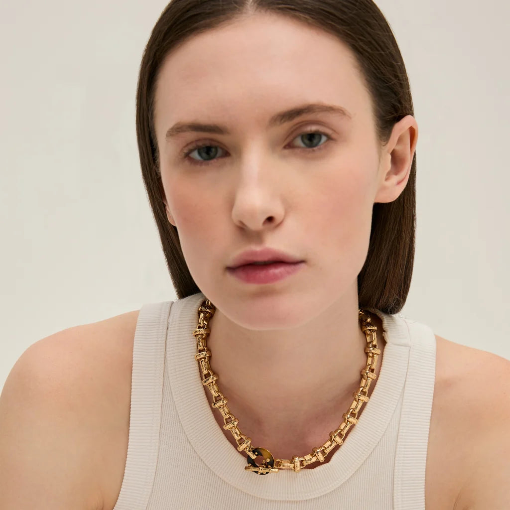 Gas Bijoux Adrian Necklace Gold/Tortoise