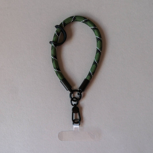 Green Black Wrist Phone Strap