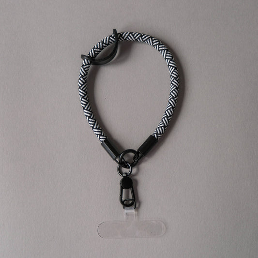 Black White Wrist Phone Strap