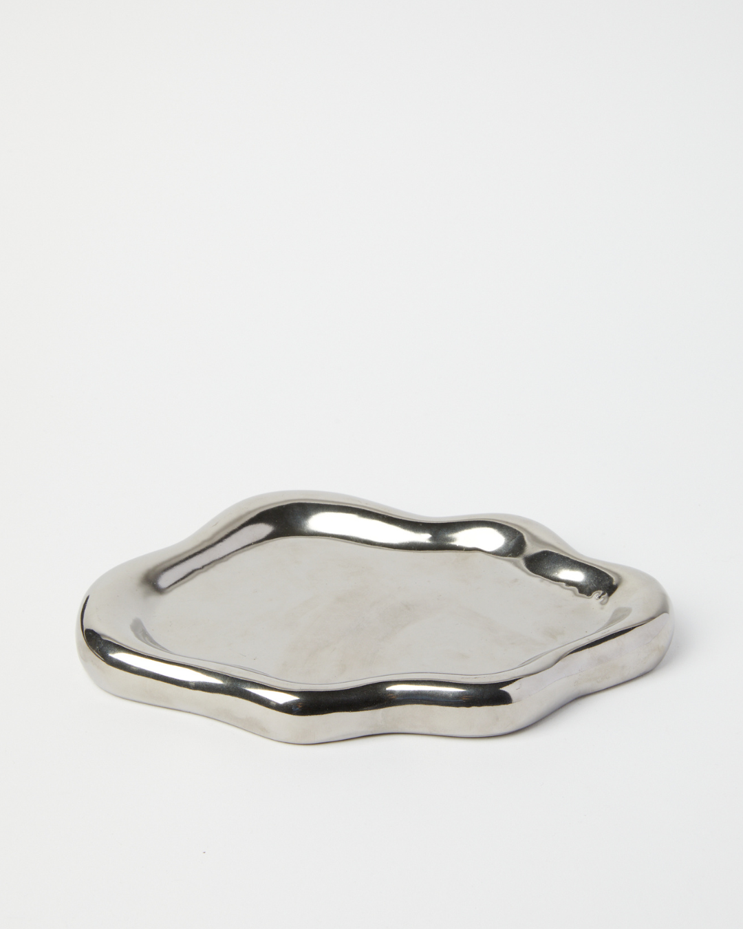 Ceramic Display Plate - Silver