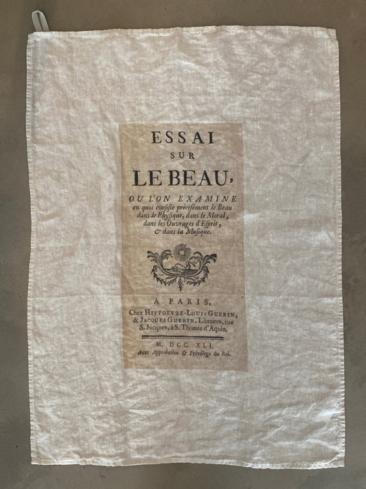 Linen Tea Towel Essai sur le beau