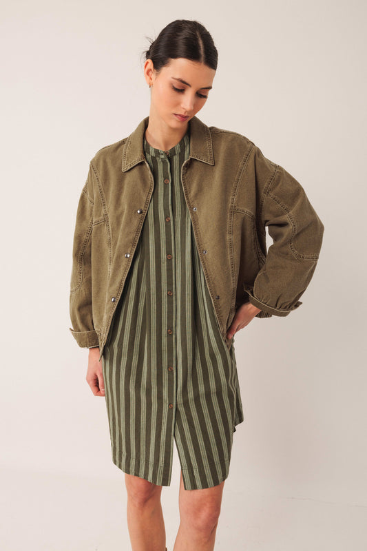 Indi & Cold Denim Jacket Khaki
